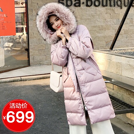 2018新款羽绒服女中长款冬保暖宽松女装外套显瘦韩版小个子过膝潮商品大图