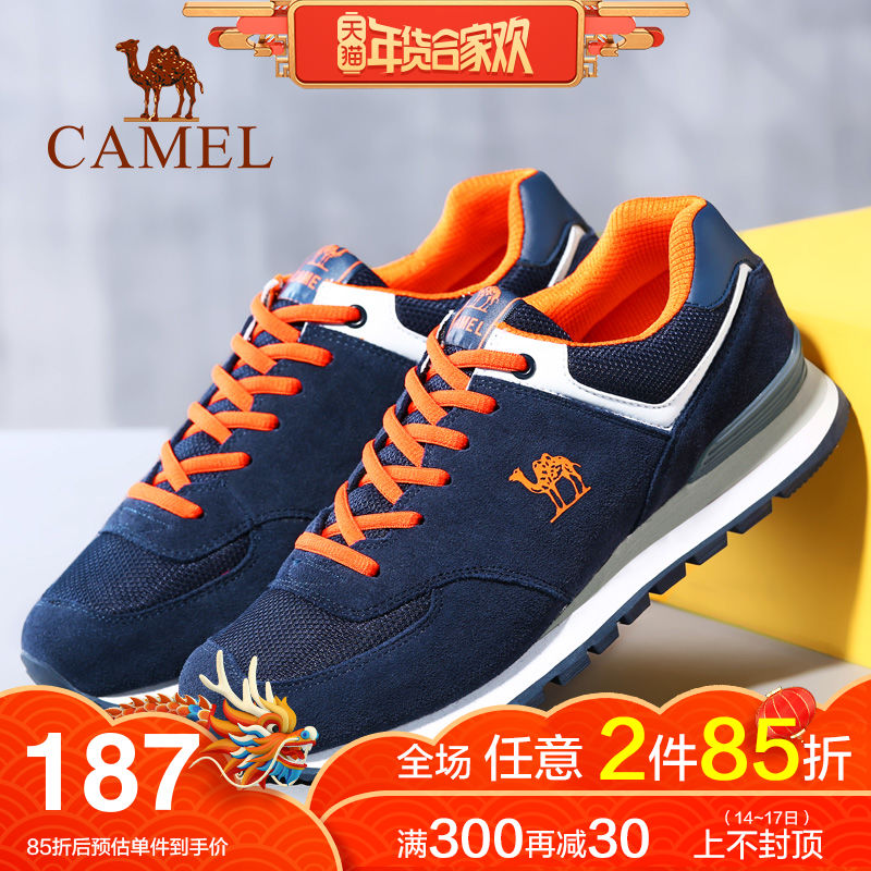 Camel 2018 Autumn/Winter Sports Shoes Casual Shoes Men's Korean Version Trend Outdoor Couple's Cowhide Travel Running Shoes