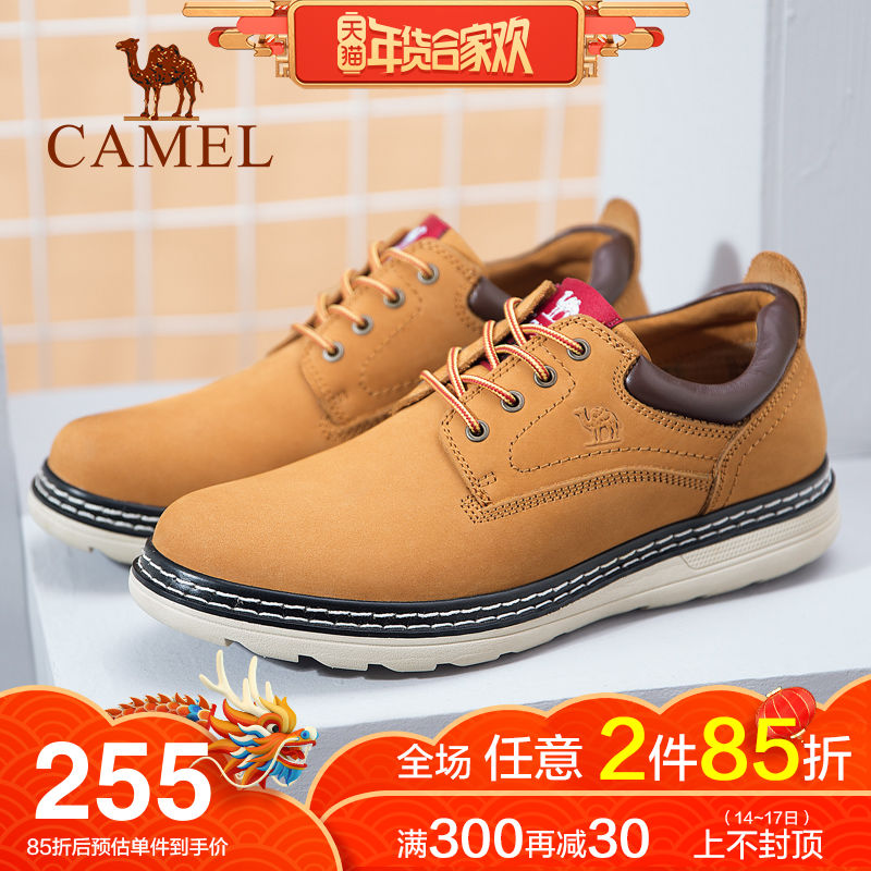 Camel Men's Shoes 2018 New Fashion Big Head Work Dress Shoes Autumn Genuine Leather Outdoor Martin Shoes Fashion Shoes Men's Casual Shoes