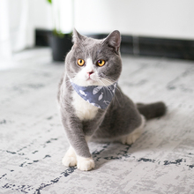 猫咪口水巾可爱猫围巾日系卡通围嘴围兜英短棉质猫围脖宠物三角巾