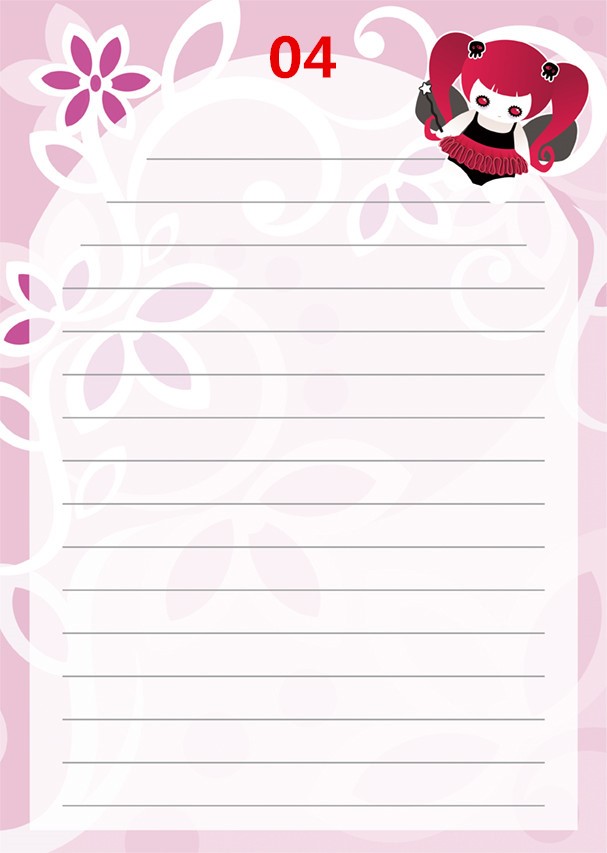 多省包邮A4彩色书写纸带图案个性信纸打印纸多种带横线信纸