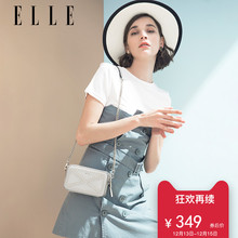 ELLE女包18年新品 单肩包80239时尚 迷你小方包铆钉包链条包女