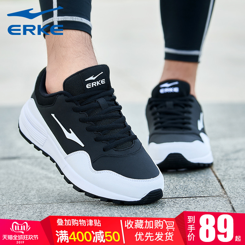 ERKE 2019 Men's Shoes Autumn Leather Waterproof Sports Shoes Men's Winter Youth Shoes Casual Running Shoes