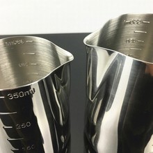 拉花缸手冲法压壶烘焙煮咖啡不锈钢尖嘴量杯带刻度盎司杯水壶小型