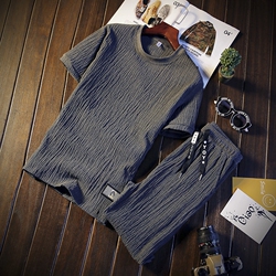 短袖t恤两件套休闲套装男A21P花KM公子男装森馬官方旗舰店铺官网