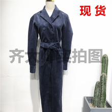 MONA 连体裤女春季2018新款宽松韩版显瘦灯芯绒休闲直筒高腰长裤