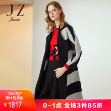 JUZUI/玖姿玖姿2018冬装新款两面穿羊毛双面呢大衣女过膝图片