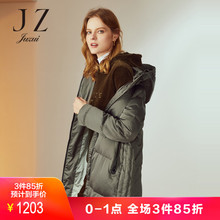 JUZUI/玖姿2018冬装新款时尚长款过膝白鸭绒羽绒服女图片