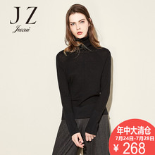 JUZUI/玖姿奥莱店2018秋新款通勤微弹高领上衣女图片