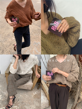 新款 女装 马海毛v领针织毛衣D 已定 2019秋 韩国代购