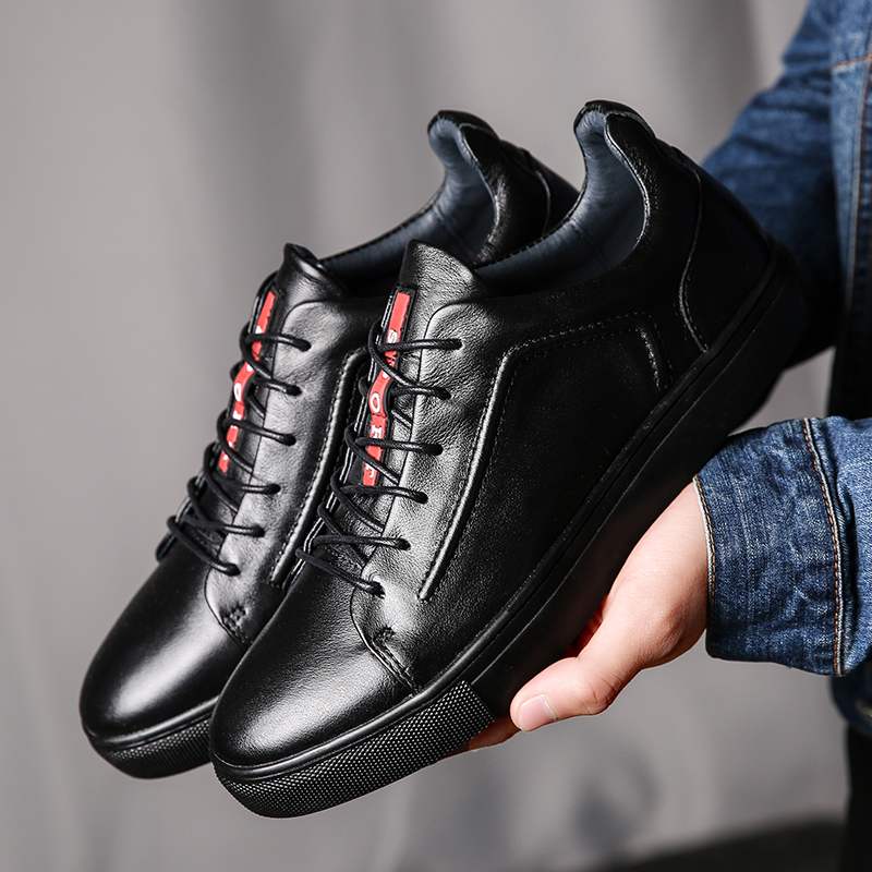 Jordan Spring/Summer New Large Board Shoes 45, 46, 47, 48 Men's Shoes Black Top Layer Cowhide Versatile Casual