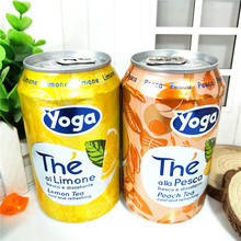 意大利进口零食品临期特价 yoga悠佳果味茶饮料柠檬蜜桃可选330ml