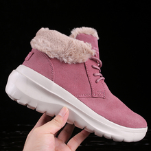 Skechers斯凯奇女鞋雪地靴低帮加绒保暖雪地鞋棉靴短靴防滑