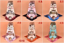 amazon lazada 复古玫瑰花90 90大方巾印花色丁丝巾 2018新款