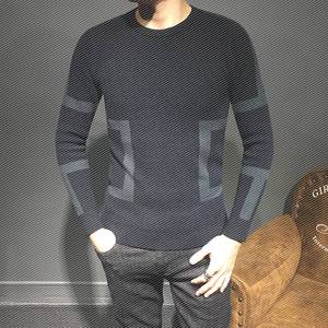 2018新款打底毛衣男秋冬男装圆领修身针织衫加厚保暖套头毛线衣潮