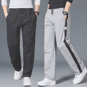 运动裤男裤子新款春季薄款大码宽松休闲学生卫裤男装直筒训练长裤