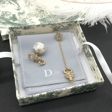 耳钉女吴谨言同款 D家十二星座流苏复古耳环黄铜镀金纯银长款 19款