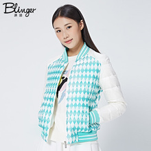 冰洁秋羽绒轻薄修身棒球服学院风短款羽绒服外套反季JT501002图片