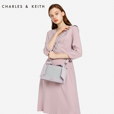 CHARLES&KEITH耳朵包CK2-50780737欧美扭结饰波浪女士单肩包