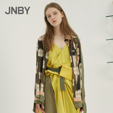 商场同款 江南布衣2019夏新品 印花桑蚕丝衬衫 JNBY 女5J2100020