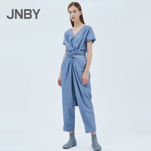 JNBY 商场同款 V领系带舒适连体裤 江南布衣2019夏新品 女5J4340530