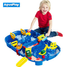 Aquaplay2019瑞典原装进口益智戏水模拟河道 船闸套装便携式玩具