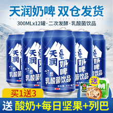 300ml 12罐整箱发货 新疆天润奶啤酸奶含乳酸菌牛奶饮料