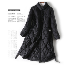 适合南方过冬 商场品质 YR00604 田原 菱格衍缝中长羽绒服 厚度