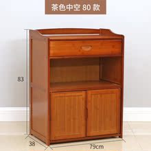 现代橱窗伸缩设计工业地中海北欧收纳菜柜 橱具楠竹餐边柜客厅时尚