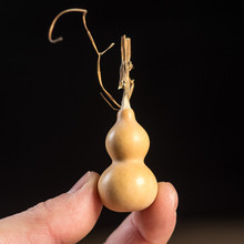 天然特小手捻把玩葫芦文玩胡葫芦铁包金草里金美国小葫芦手把挂件