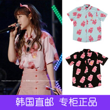 男女lisa同款 短袖 上衣 APOC韩国代购 小熊软糖衬衫 Piece Cake