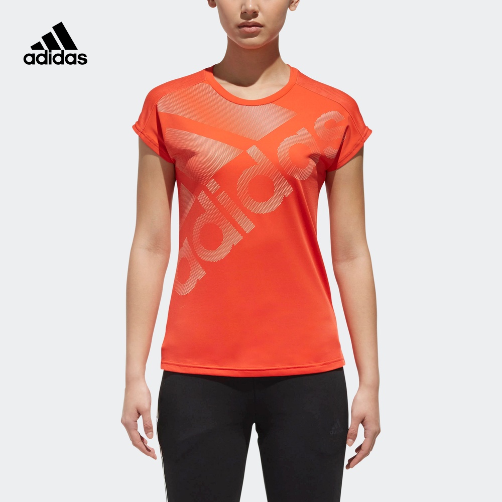 Adidas official website sporty plaid women's round neck pullover short sleeved T-shirt DT8315 DT8316 DT8317