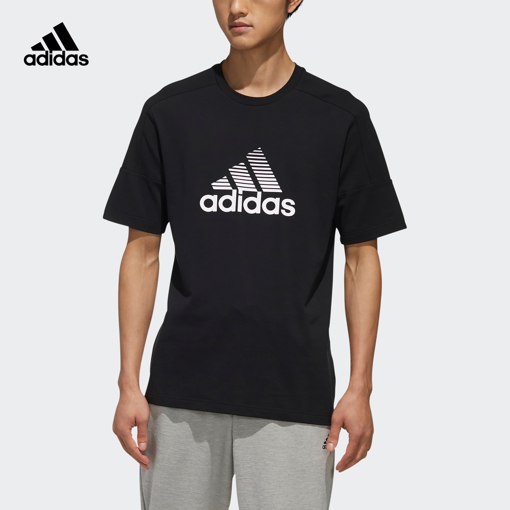 Adidas official website adidas men's sports checkered short sleeved T-shirt DZ2211 DZ2205 DZ2210