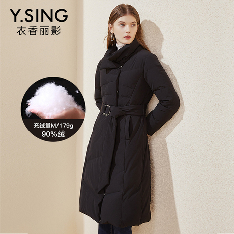 羽绒服女长款衣香丽影2018冬装新款韩版立领系带修身加厚保暖棉袄商品大图
