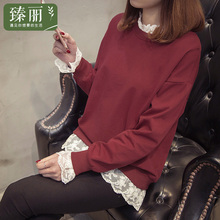 臻丽 2018初秋胖妹妹新款大码女装胖mm加大卫衣中长款套头打底衫图片