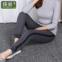 臻丽 洋气2018大码女装小脚裤冬装新款胖妹妹加大加绒打底裤显瘦图片