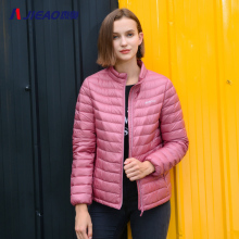 杰奥2018羽绒服女新款轻薄易携带秋季外套韩版立领简约时尚百搭图片