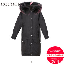 miss COCOON2018冬装新款女装时尚刺绣图案加厚保暖羽绒服外套图片
