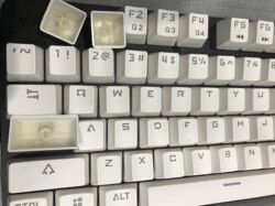 机械键盘按键帽双色键帽104键DIY多色透光个性彩色键帽网吧网咖帽