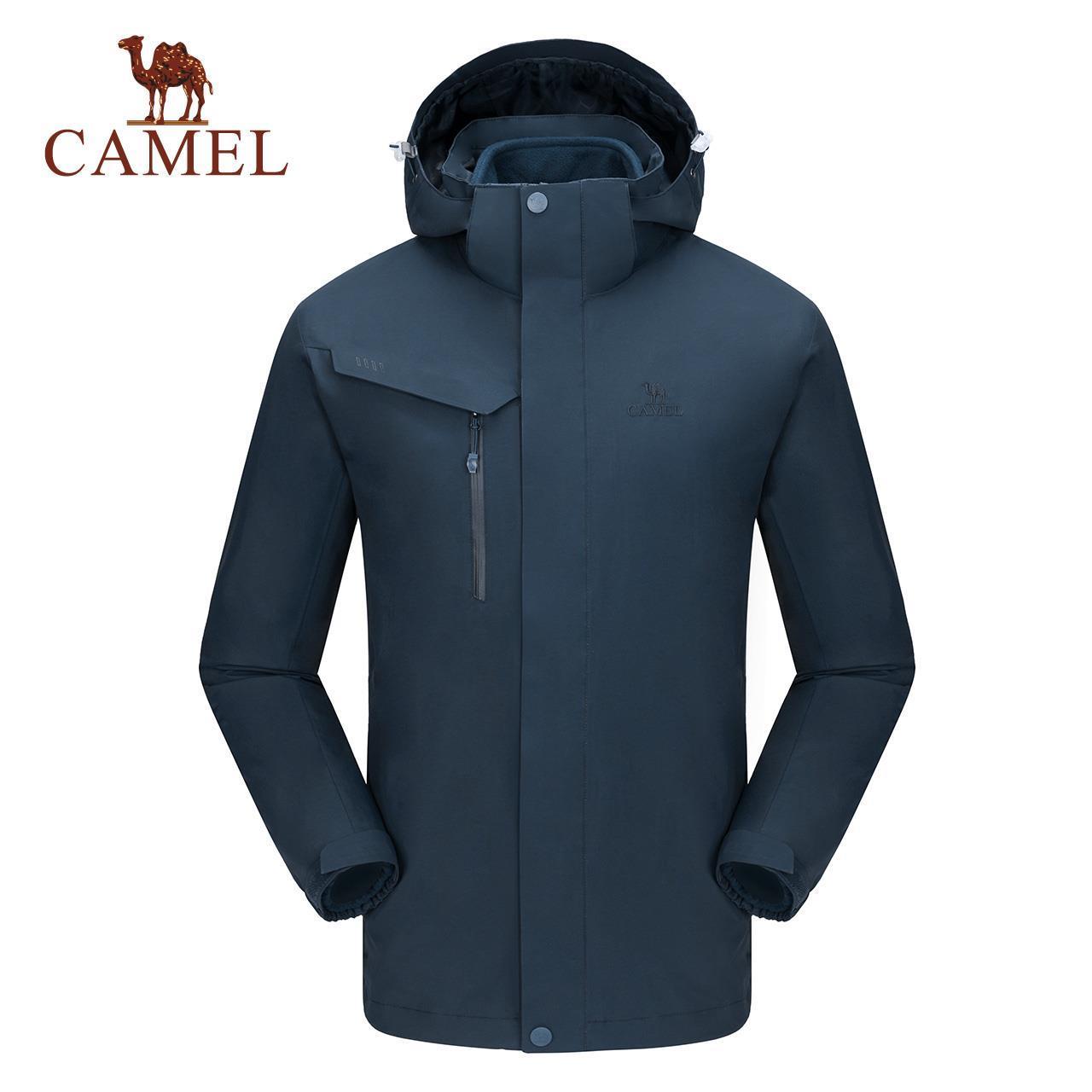 Camel Outdoor Charge Coat for Men and Women 2019 New Autumn and Winter Couple Wind proof, Waterproof, and Warm Three in One Charge Coat