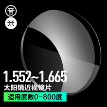 1.61 1.67近视太阳镜片配矩信太阳矩镜近视镜片2片 音米1.56
