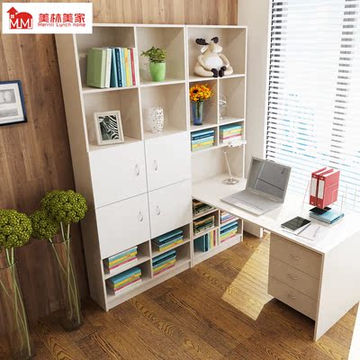 简约书柜书架现代转角台式实体店