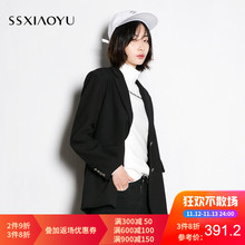 时尚小鱼女装SSXIAOYU2018冬装新款潮韩版宽松帅气休闲西装外套女图片