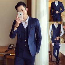 男士 正装 马甲套装 结婚兄弟团礼服租赁 黑色西装 西服新伴郎服 出租