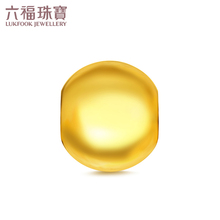 六福珠寶足金光面圓珠路路通轉運珠黃金吊墜送禮計價B01TBGP0009