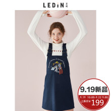 乐町2018秋装新款女连帽背带裙复古连衣裙港味A字裙ins超火的短裙图片