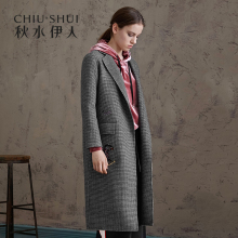 秋水伊人羊毛毛呢大衣女装2018冬装ins时尚绣花亮片上衣外套女图片