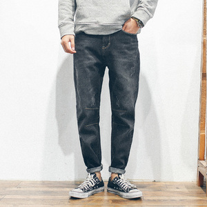 GBOY青年复古抓痕牛仔裤