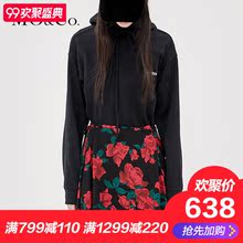 MOCO2018秋季新品字母连帽套头休闲卫衣MA183SWS205 摩安珂图片