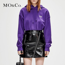 MOCO2018冬季新品个性摇滚图案连帽卫衣MA184SWS207 摩安珂图片